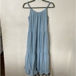 Xirena baby blue cotton sundress with adjustable straps size xs